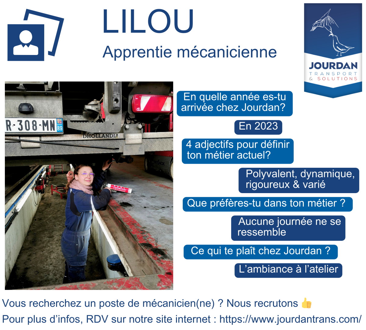 Lilou - Apprentie mécanicienne PL